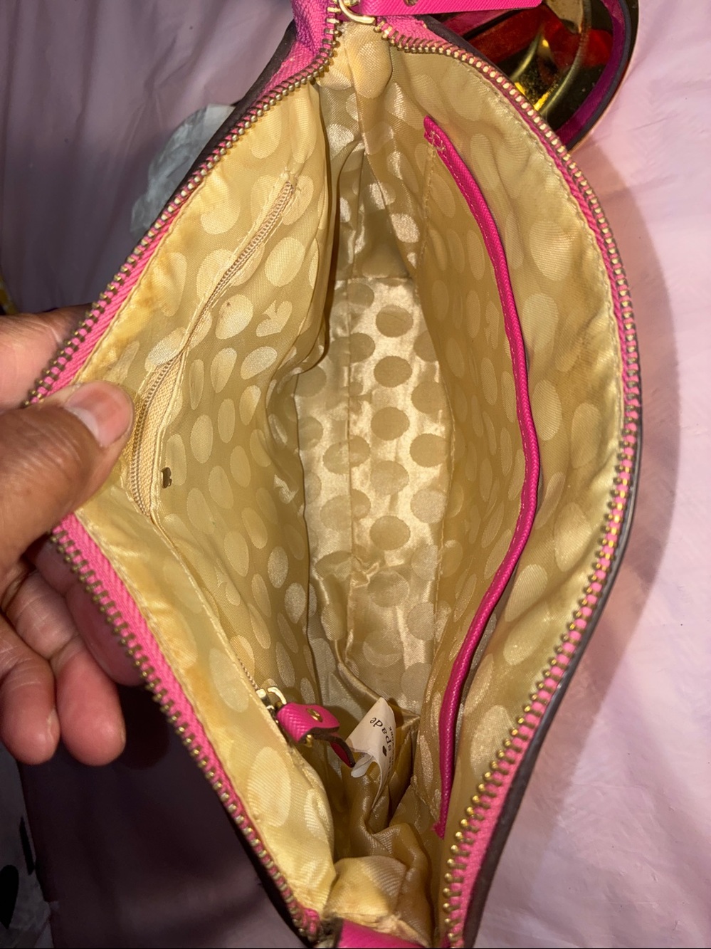 Kate Spade Hot Pink Crossbody with Gold Hardware - Picture 6 of 11